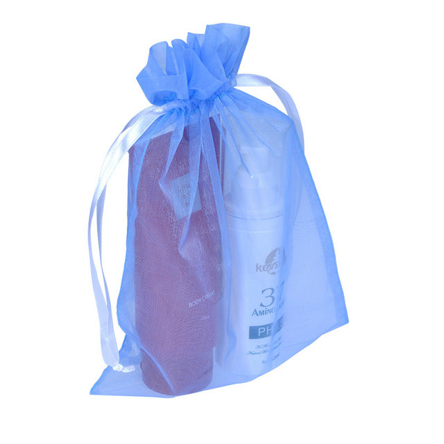 Pink Organza Bag Custom Logo Organza Drawstring Bags